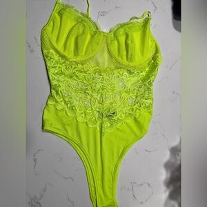 NWOT- Neon Green One Piece
